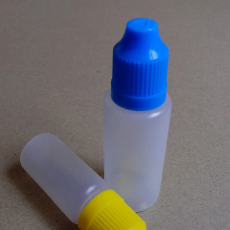 

200pcs 15ml Soft PE Dropper Bottles Refillable E Liquid Plastic Bottle With Childproof Cap Empty Squeezable 15cc Vial