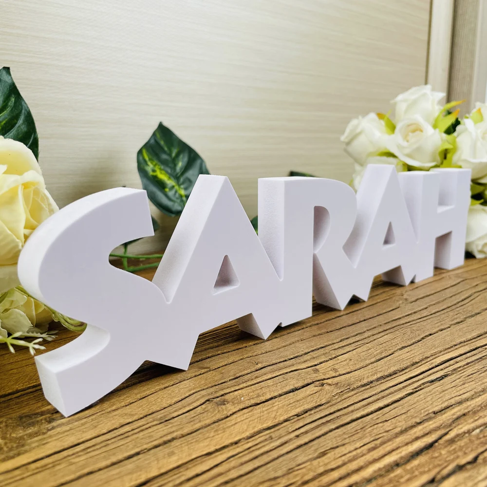 Personalized table names wood sign surname character table decoration wedding table wood letters wood baby name nursery