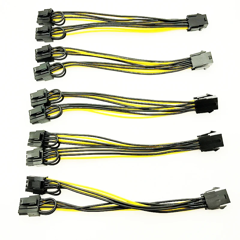 PCIe 6-Pin to Dual 6 Plus 2 Power Cables