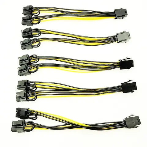 PCIe 6-Pin to Dual 6 Plus 2 Power Cables h1111z
