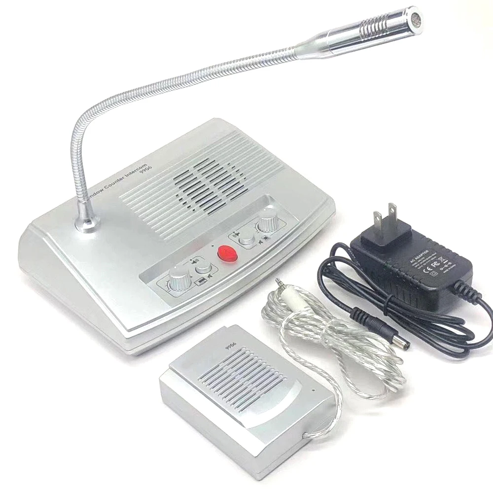 Window Counter Dual Way Intercom Speaker System for Hospital Bank Bus Station Ticket Office Microphone Intercom Speaker
