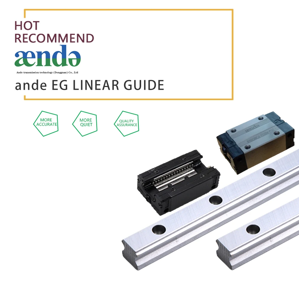 Linear guide Alloy Steel ANDE  EGWCA EGWSA  slide block with 15mm  linear guide rail From 100 to 2000mm for 3d printer CNC