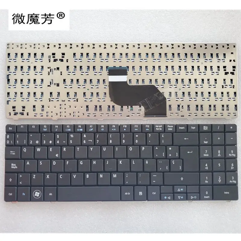 

"Spanish SP laptop Keyboard for Medion E6217 DNS peagtron H36 0KN0-W01RU121 MP-08G63SU-5287 black keyboard "