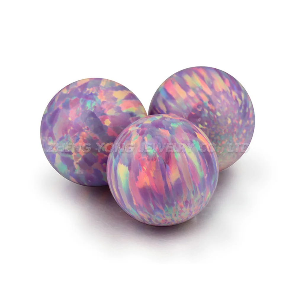 

Free Shipping 20pcs/Lot Purple Colorful Ball Shape OP38 Opal Beads Gemstone Factory Price