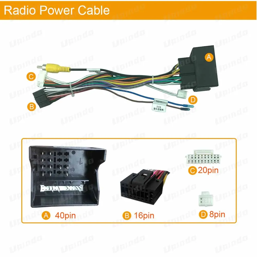 For MAXUS T70 V90 T60 16Pin Car Radio Wiring Harness CAN Bus Adapter Android Head Unit Stereo Power Cable Connector Plug