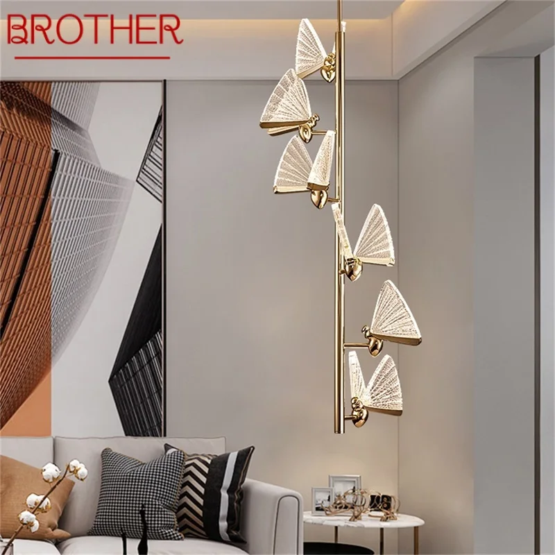 

BROTHER Nordic Chandelier Lamps Fixtures Pendant Lights Butterfly Luxury Home LED for Home Decoration