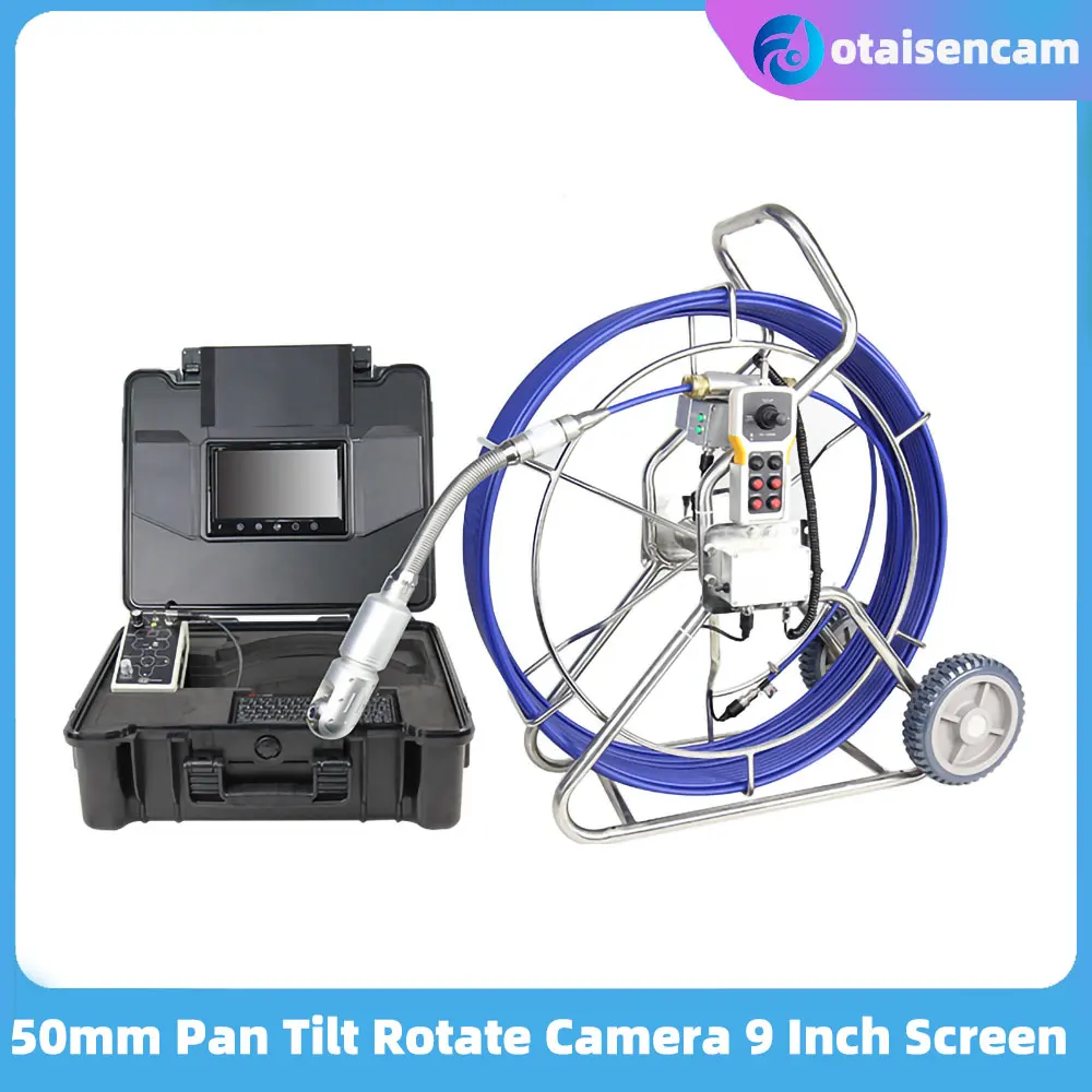 50mm Pan Tilt Rotation Camera Pipe Drain Sewer Inspection Endoscope 9