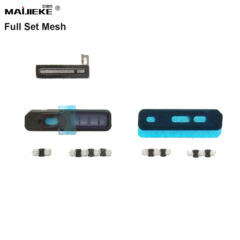 1 Full Set Anti-Dust Mesh For iPhone 11 pro max X Xs Xr 5 5s 6 6s 7 8 plus Anti Dust Screen Grill Mesh+Rubber Gasket Microphone