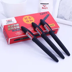 Special fine gel pen for financial examination 0.38 needle tube pen black frosted signature pen stationery wholesale