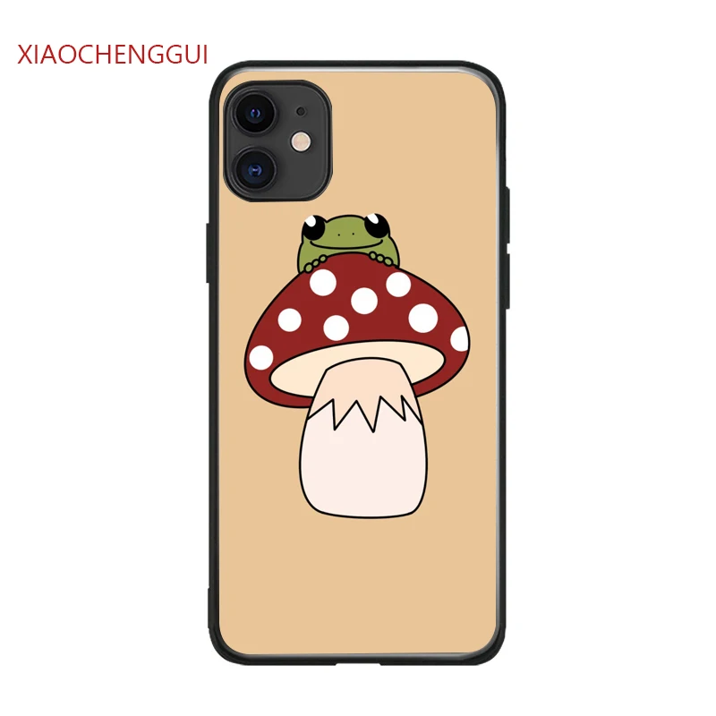 Mushroom frog soft TPU silicon Phone Case for iPhone 12 mini 11 pro XS Max X XR 6 6s 7 8 plus SE2020 5 5s cover coque Fundas