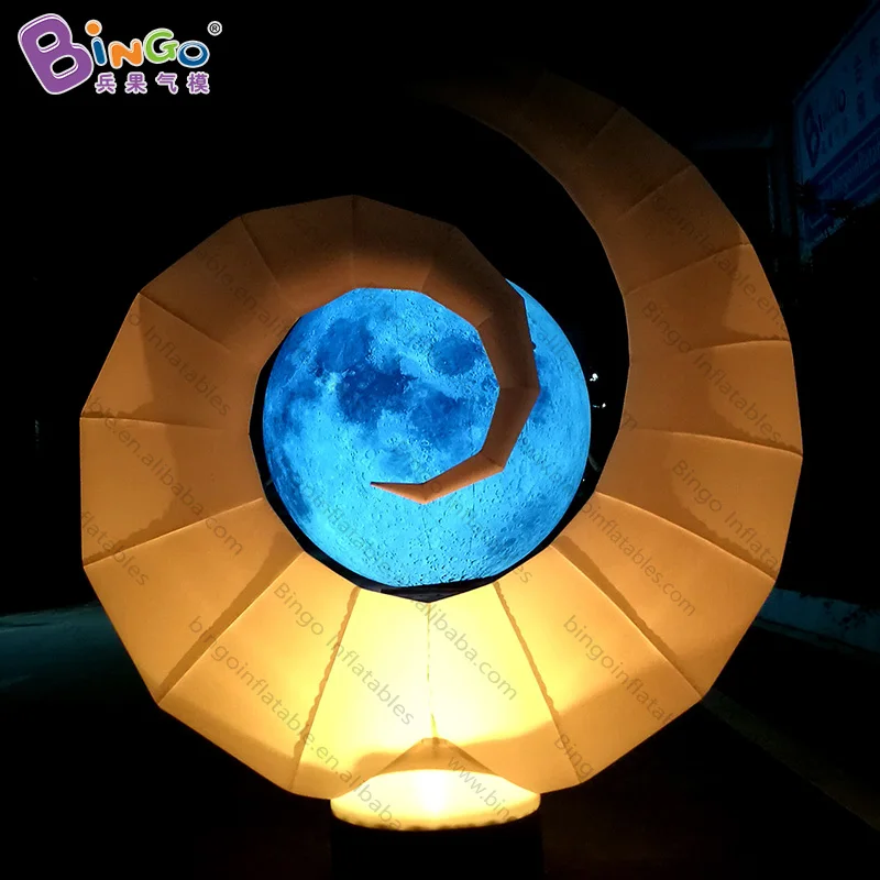 Attractive 2 meters high inflatable vortex lighting for decoration / Color changing LED lamp post balloon for display toys