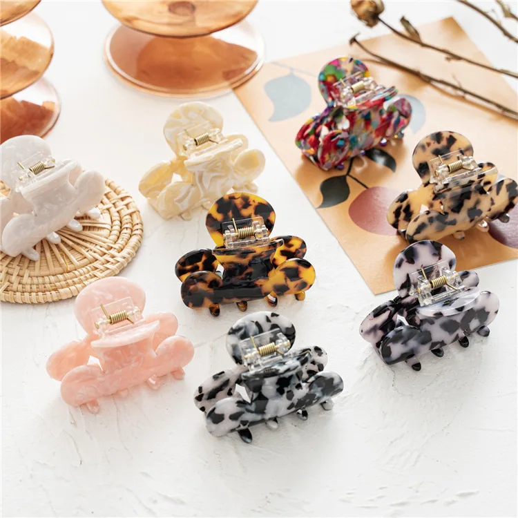 New Fashion Boutique Elegant All-match Medium Acetic Acid Leopard HairClip Hairpin Barrettes for Women Girl Accessories Headwear