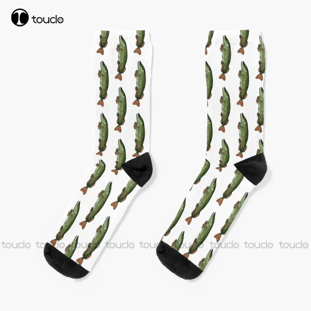 

Northern Pike Socks Funny Socks For Women Personalized Custom Unisex Adult Teen Youth Socks 360° Digital Print Christmas Gift