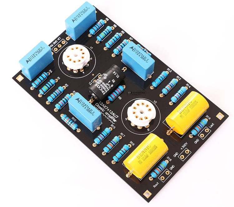 latest version Classic Circuit Tube Preamplifier Preamp Board DIY Kits For 12AX7 / 12AU7 Tube