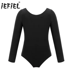 iEFiEL Ballet Tutu Dress Long Sleeved Spandex Gymnastics Leotard Bodysuit Dancewear Girls Ballet Jersey Dancing Dress Dancewear