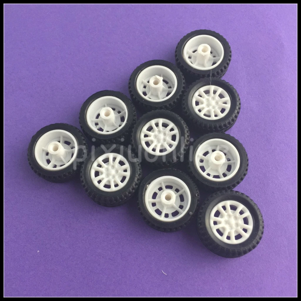 mini 20 mm modelo veiculo rodas j253 oco para fora borracha roda de plastico faca voce mesmo modelo de carro de brinquedo que faz pecas transporte da gota 10 pecas lote 01