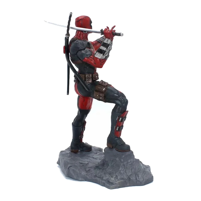 Disney marvel x-men 26cm deadpool figura de ação anime decoração pvc coleção estatueta mini brinquedos modelo para crianças presente