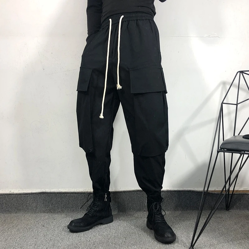 [ M-6XLBig yards] 2021 Original fashion man dark multi - pocket simple loose workwear leg pants