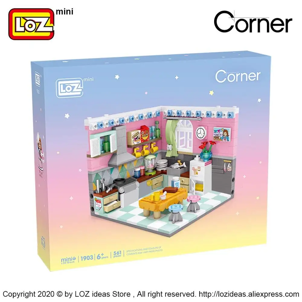 LOZ Mini Building Blocks Building Toy Plastic Assembled Children\'s Toy DIY Home Scene Model Corner scene