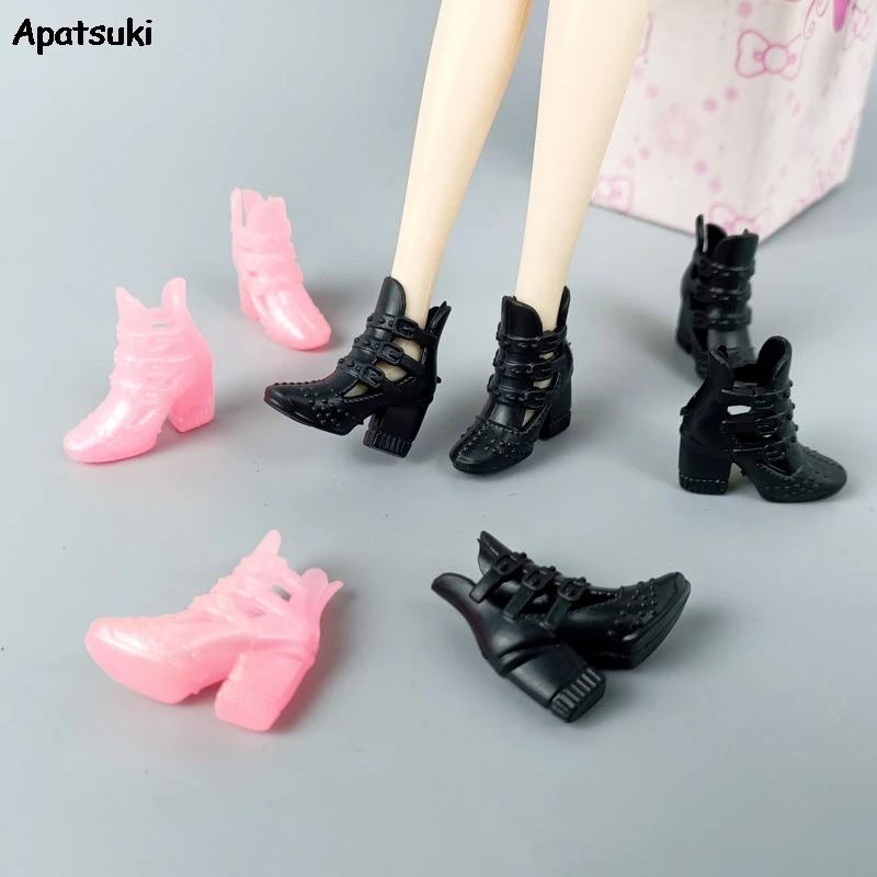 5pairs/lot Fashion Doll Shoes Accessories For Barbie Dolls High Heel Sandal Shoes For Barbie 1/6 BJD Dollhouse Kids DIY Toy