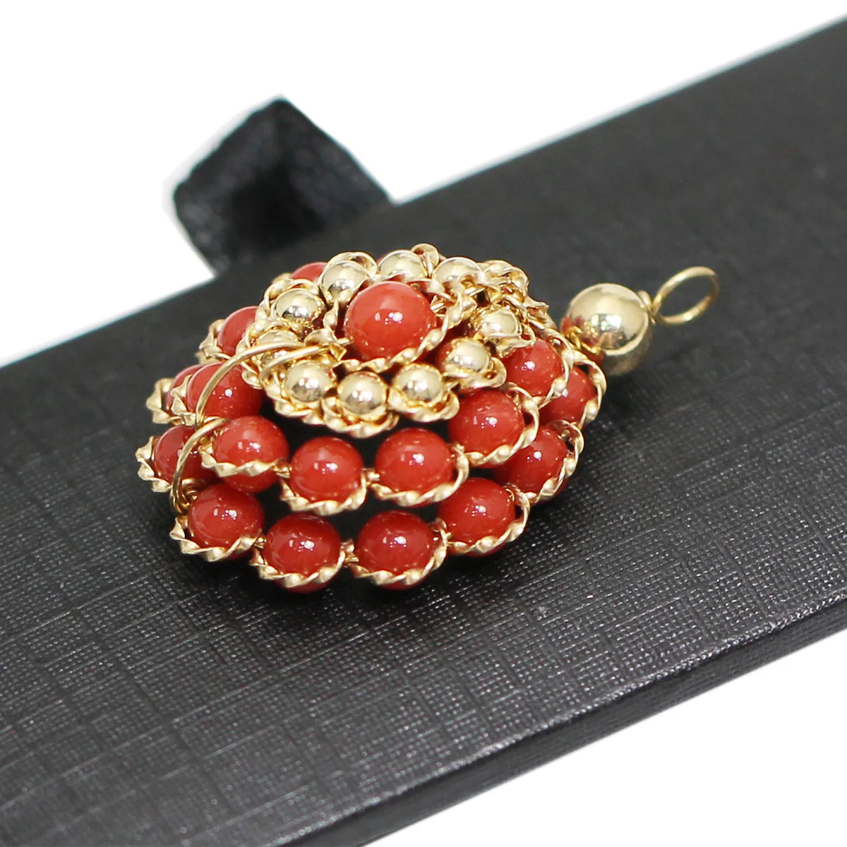 

Beadsnice Gold Filled Red Coral Pendant Fine Jewelry for Necklace Making Wedding Gift 39770
