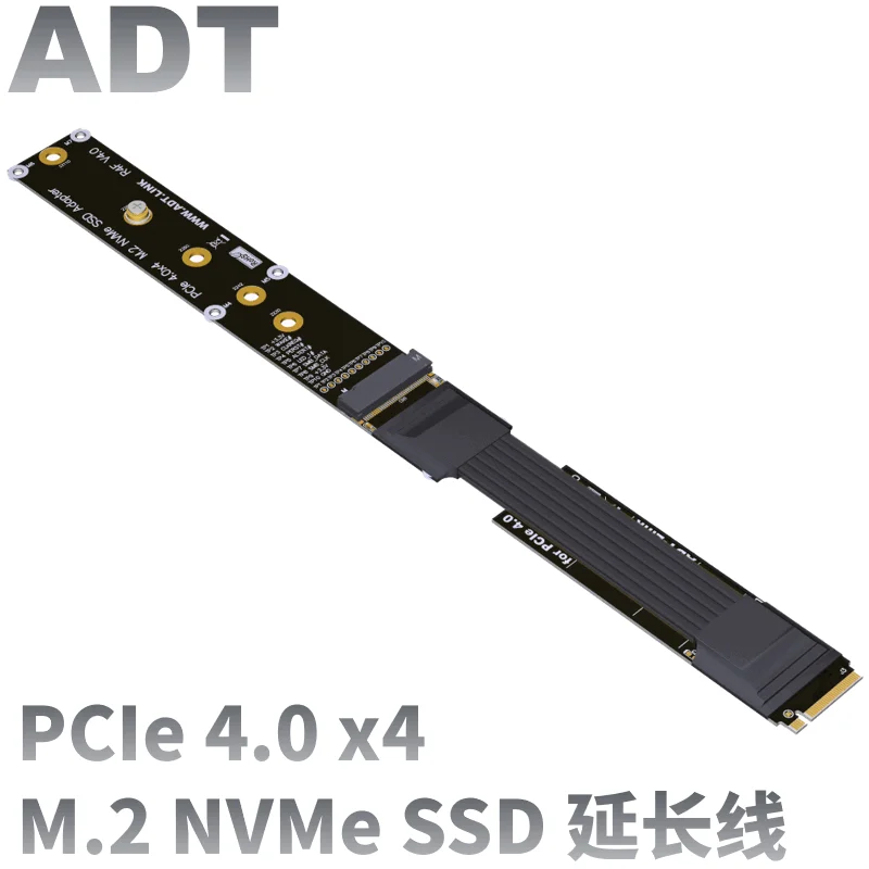 M.2 NVMe SSD Extension Cable Solid Drive Riser Card R44SF M2 to PCI-Express 4.0 3.0 X4 PCIE Full Speed 64G/bps M Key Extender