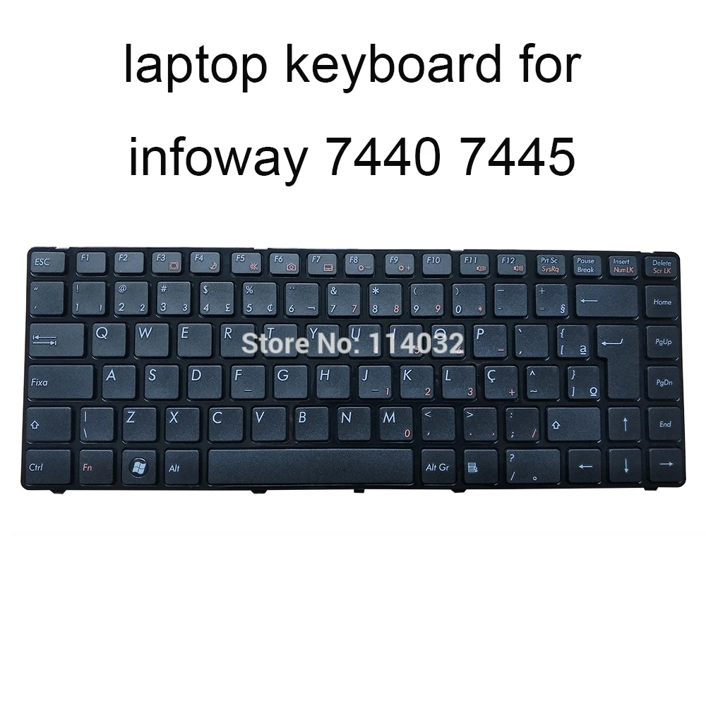 Replacement keyboard for Itautec infoway W7440 W7445 BR Brazilian V111305AK3 layout black laptop keyboards good quality new