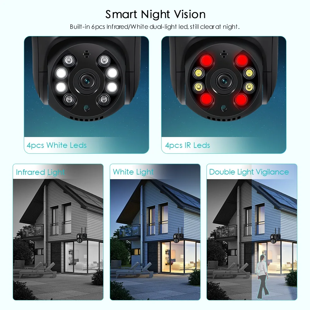 Imagem -03 - Anbiux-smart Home Outdoor Monitor de Vigilância sem Fio Dome Auto Tracking Ptz Wifi Dome ip 8mp 4k 5mp