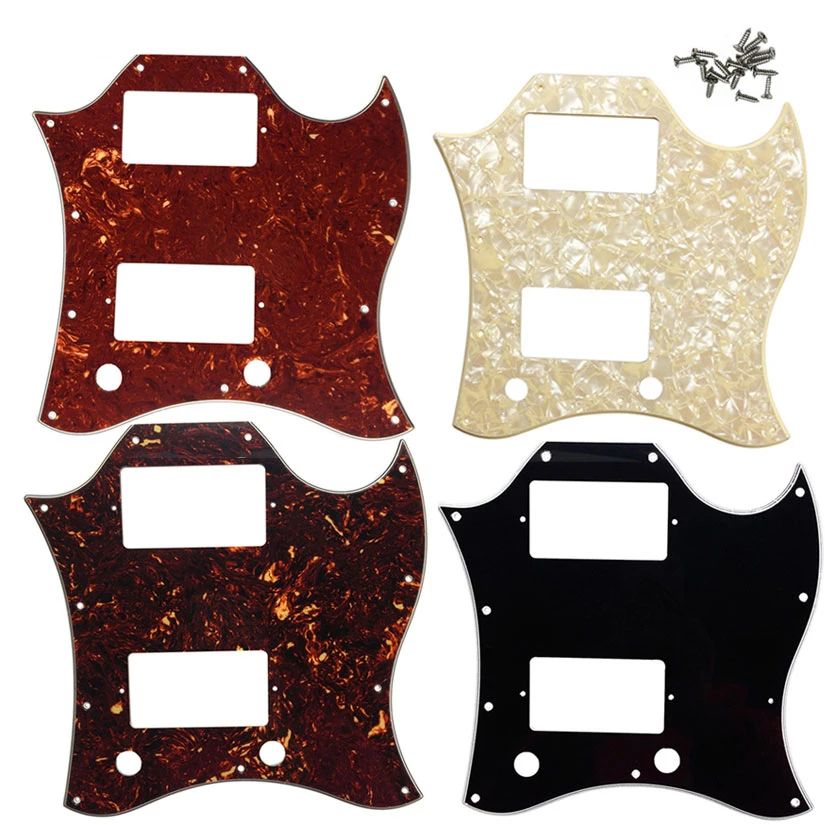 Xinyue Guitar Parts For 11 Holes Gib Standard SG Full Face Guitar Pickguard Route With PAF Humbucker Scratch Plate