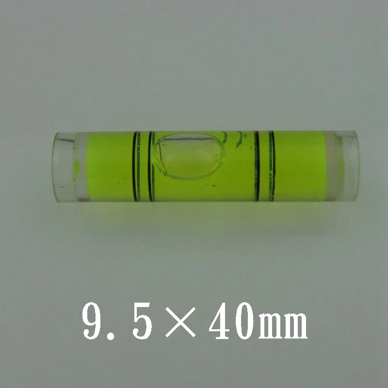 HACCURY Spirit level bubble plastic bubble level Tubular vials Red Bule Green Color 8*35mm  9.5*40mm 1pcs