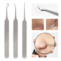 Profession Stainless Steel Blackhead Remover Tweezers Home Needles Acne Pimple Blemish Treatments Face Skin Care Beauty Tools