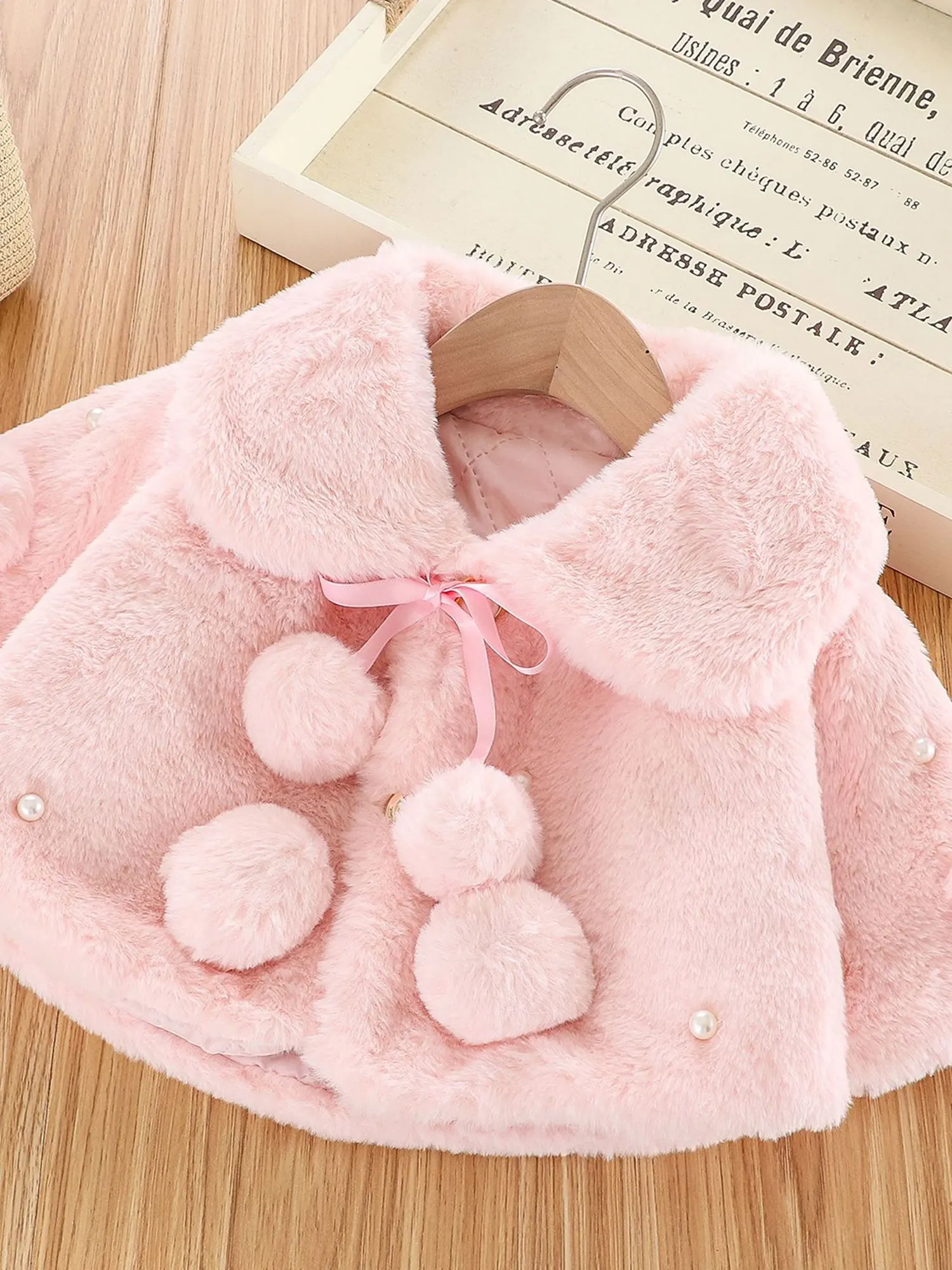 Newborn Infant Baby Girls Faux Fur Coat Winter Thick Jacket Cape Cloak Poncho Princess Outerwear Coat Warm Cloak Jacket 0-3Years