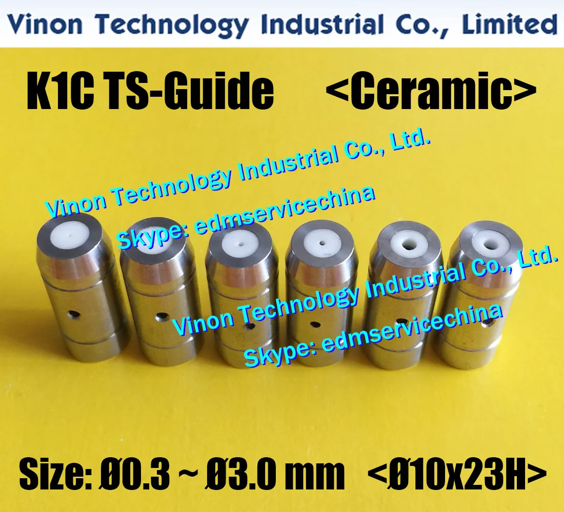 Ø0.3-Ø3.0mm K1C TS Guide (New type D10x23H) Stainless Steel Case+Ceramic Insert edm Drill Guide K1C, SH2 Small Hole EDM TS-guide