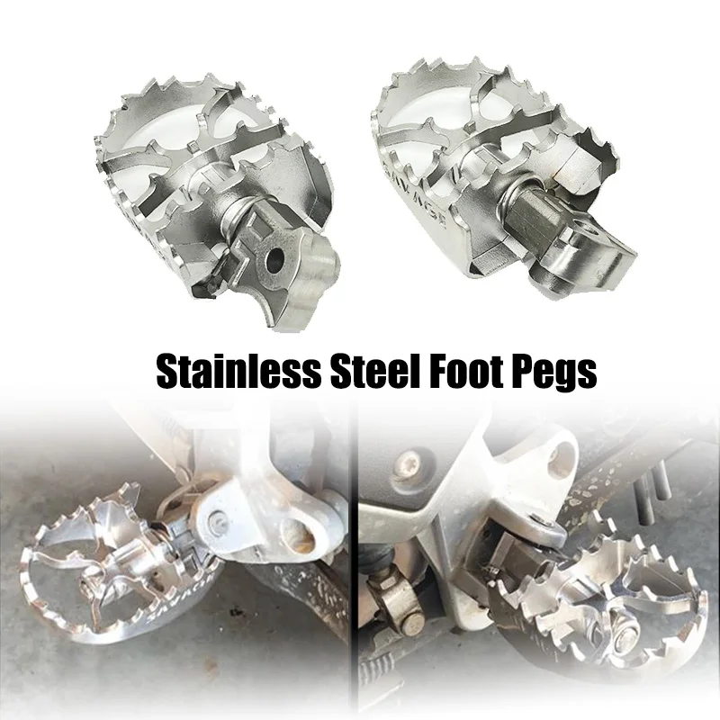 R1200GS Foot Pegs For BMW R 1200 GS LC Adv R 1200GS adventure 2014-2019 Stainless Steel Foot Pegs FootRest Footpegs Foot rest