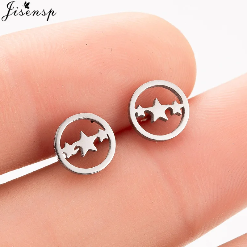 Women's Tiny Music Note Stainless Steel Stud Earrings