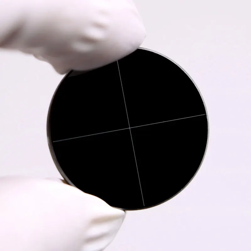 937 microscópio de vidro óptico negativo slide darkfield linha brilhante cruz cromo microscopio retículo ocular gratícula