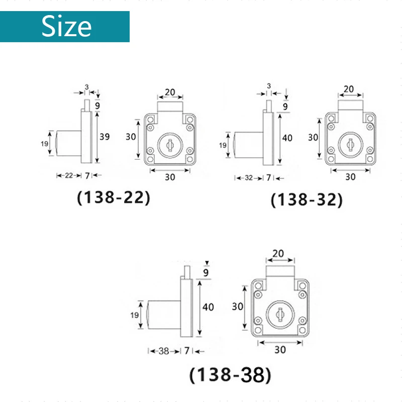 Drawer Furniture Lock Same Key 22/33/38 mm Wardrobe Cabinet Door Locker Office Desk Letter MailBox Cam Locks Hardware