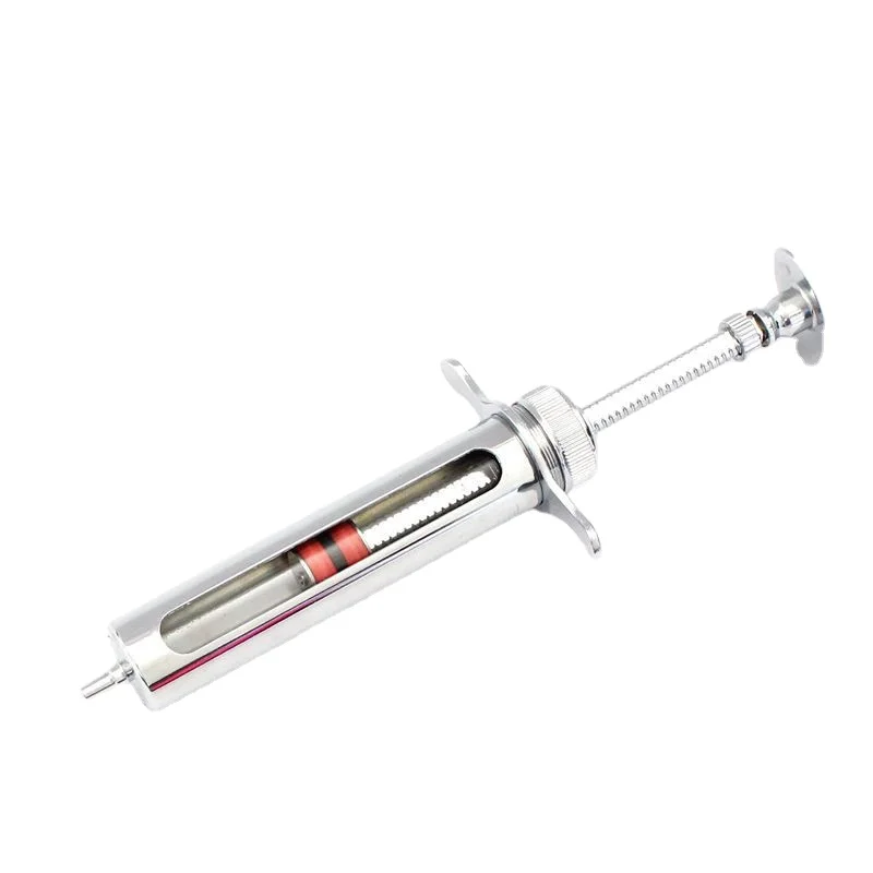 Stainless Steel Reusable Metal Syringe Syringe Syringe 5 10 20 30 50 100ml Stainless Steel Hypodermic Veterinary Animal Syringe