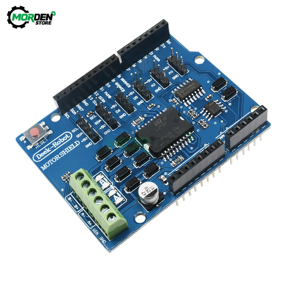 

L298P Dual Channel DC Motor Driver Shield Expansion Board L298NH Driving Module For Arduino R3