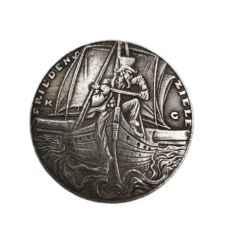 1917 عملة تذكارية ألمانيا الهدوء قارب البحر عملة جمع الهدايا التذكارية ديكور المنزل الحرف هدية #1