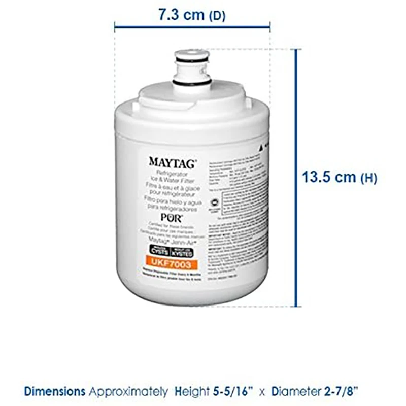 UKF7003ตู้เย็นเครื่องกรองน้ำสำหรับ Maytag UKF7003, UKF7002AXX, UKF7001AXX, UKF6001AXX, UKF5001 1แพ็ค