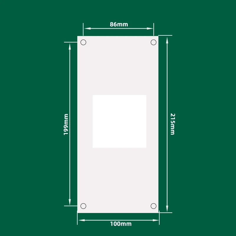 4 Sheets Printing Steel Plate Cliches for Pad Printer 214x100x0.3mm Stanstard Hole Location