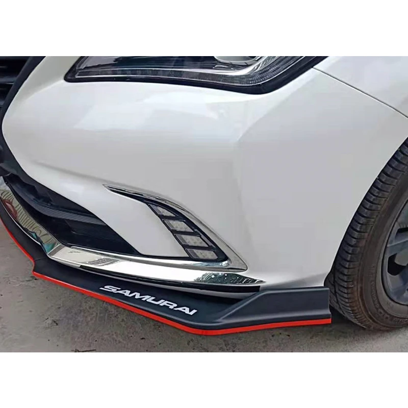 Front Bumper Spoiler Protector Plate Lip Body Kit Carbon Surface Car Decorative Strip Chin Shovel For Changan Eado 2018 - 2019