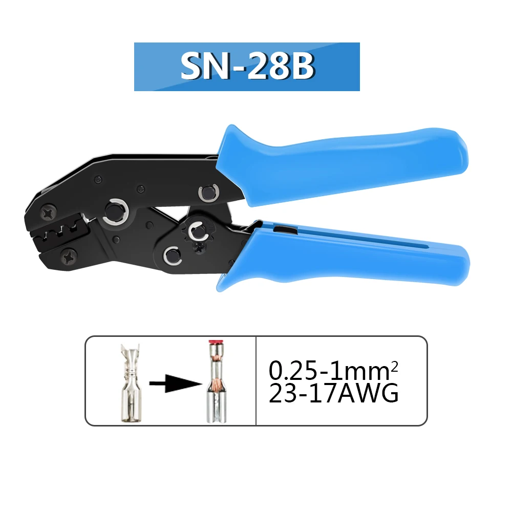 Crimping Tools Pliers Set for Pulg tubular tube nsulated Terminals SN-28B N-48B SN-06WF  Jaw Kit Electrical Pressing Pliers