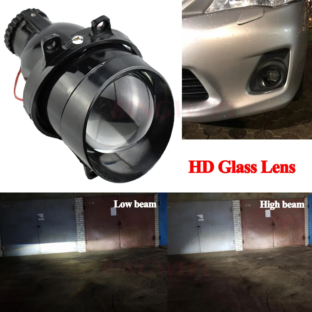 2pcs Fog Lights Bixenon Lens For Toyota Corolla/Yaris/Avensis/Camry/RAV 4/Avalon/Urban Cruiser/Venza H11 HID Projector lenses