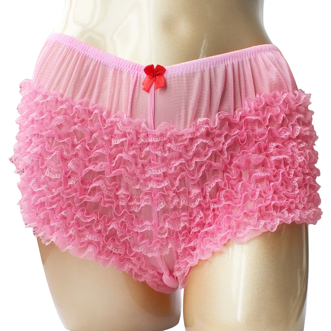 Women Lace Ruffled Bloomers Safety Short Pants Lolita Casual Bow Knickers Panties Bottoming Culottes Basic Panties Underwear