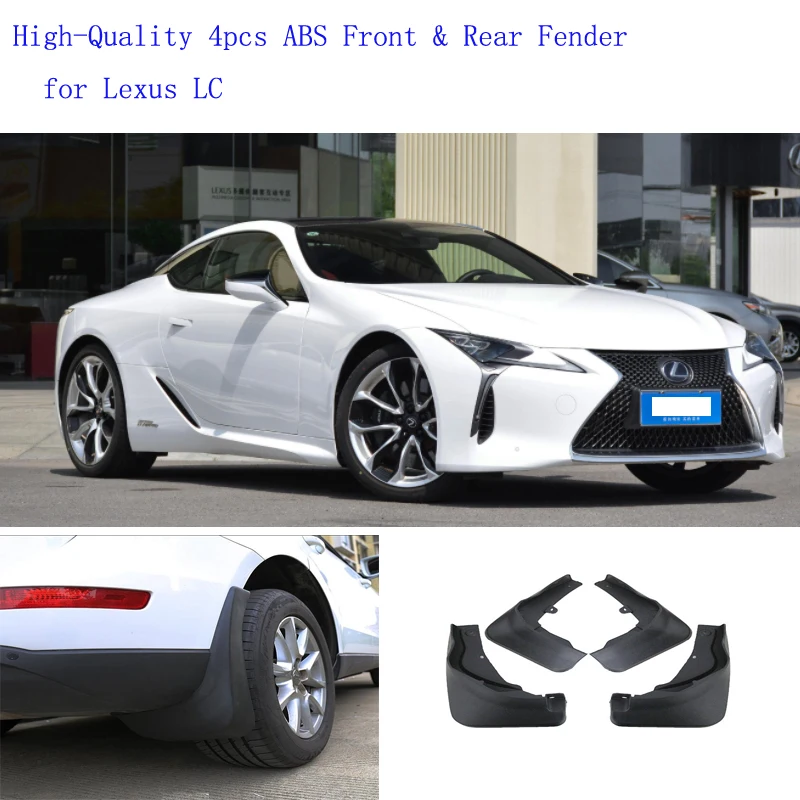 

High-Quality 4pcs ABS Front & Rear Fender for Lexus LC Car Mud Flaps Splash Guard Mudguard Mudflaps Accessories