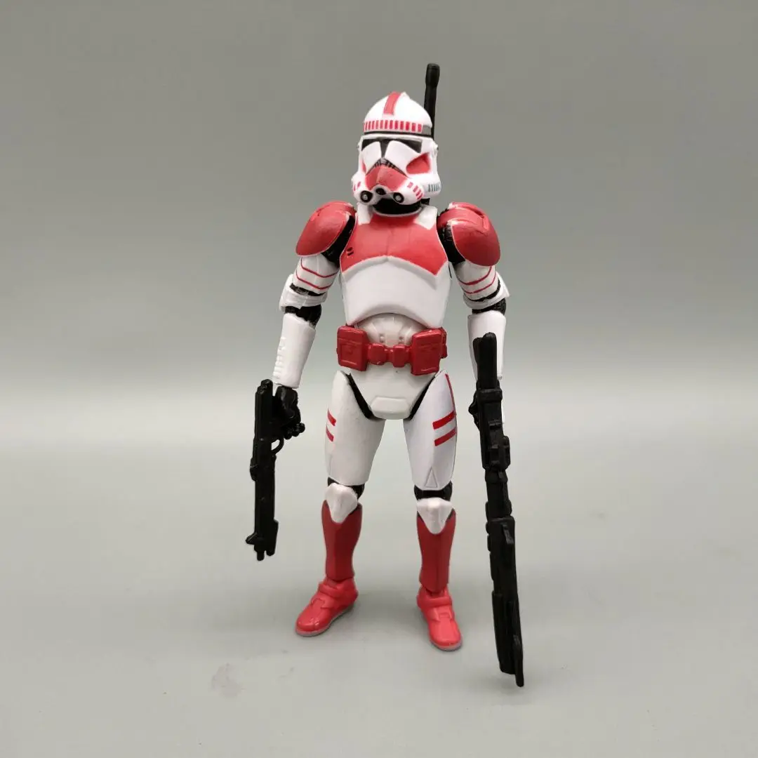 Lot of 5 Star Wars Republic ShockClone Trooper Red White Clone Trooper 3.75" Loose Action Figure view 3