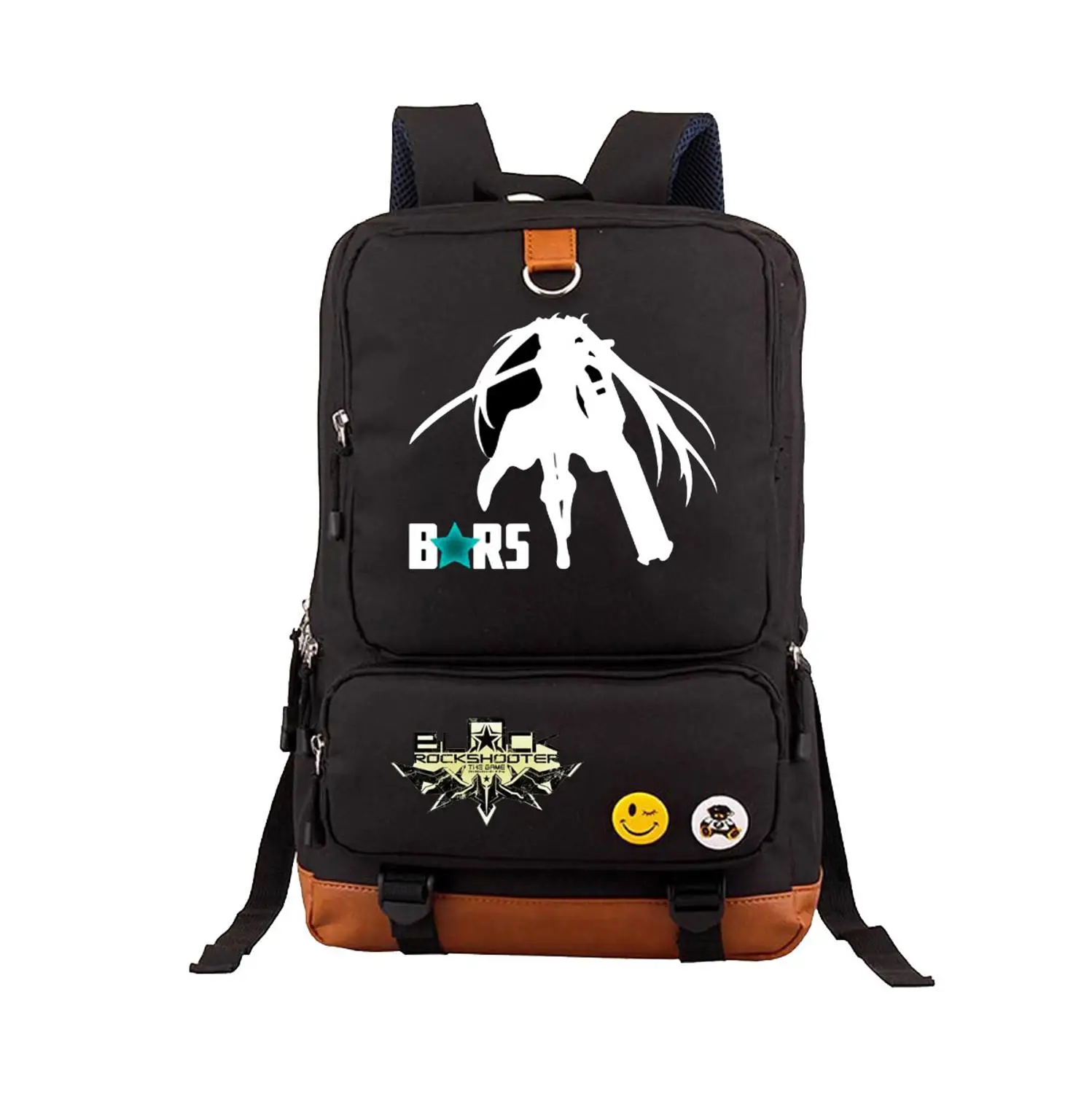 

anime Black Rock Shooter Backpack teenagers Preppy Style students School book Bag men women Canvas Travel Backpacks