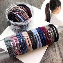 10 pz/set fasce elastiche per capelli in Nylon per ragazze colori caramella elastico per bambini fascia per capelli Scrunchie accessori per capelli alla moda per capelli